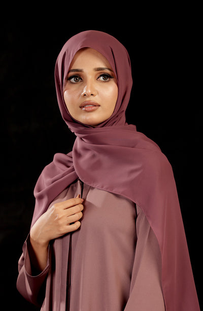 mocha color abaya by Malbus