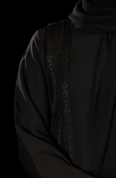 black embellished abaya by Malbus