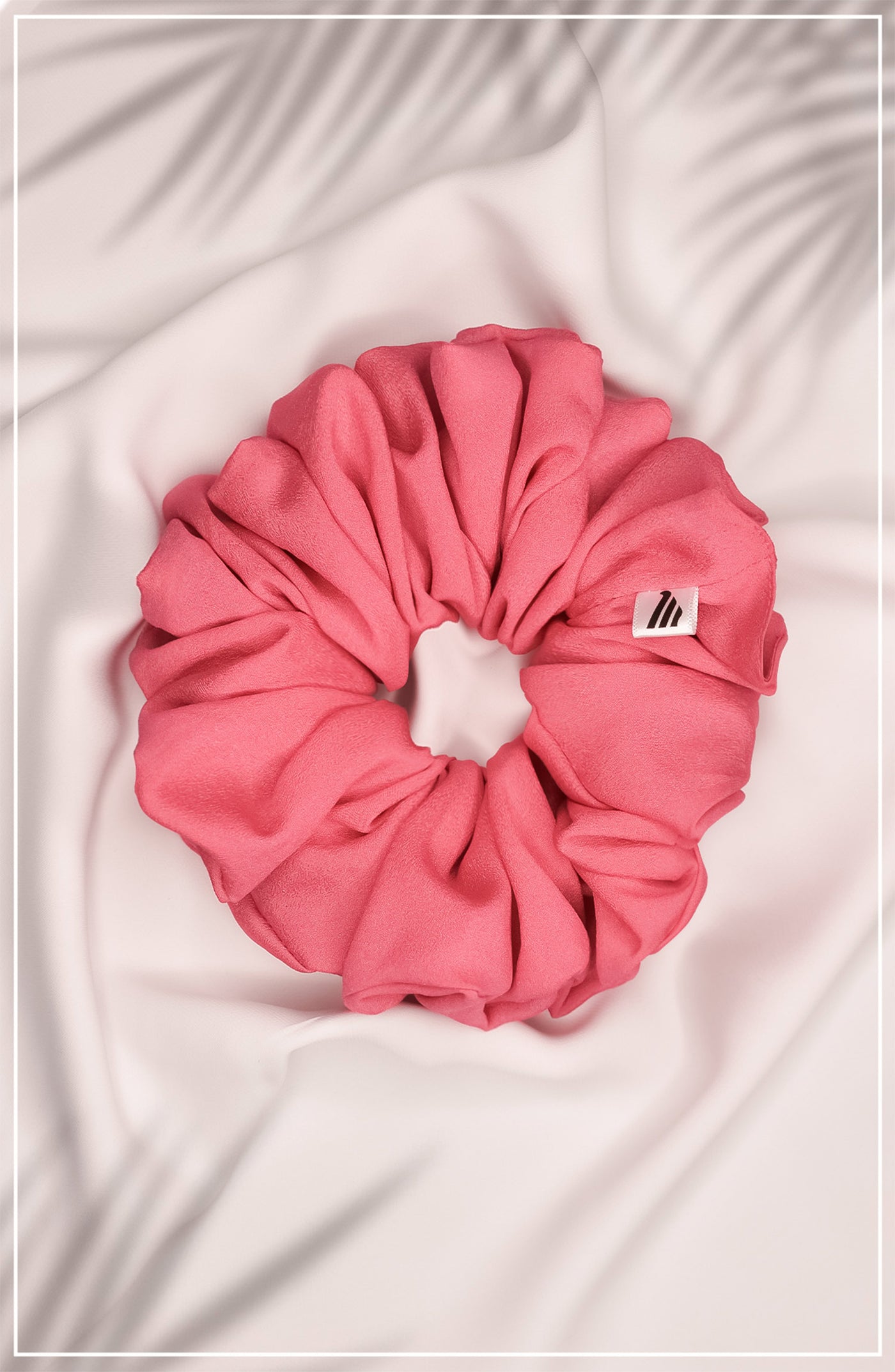 pink volumizer scrunchie for hijab by malbus