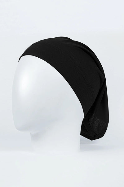 black hijab tube cap