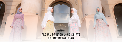 Buy Floral Printed Long Skirts Online in Pakistan