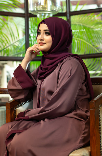 beautiful mauve abaya dress