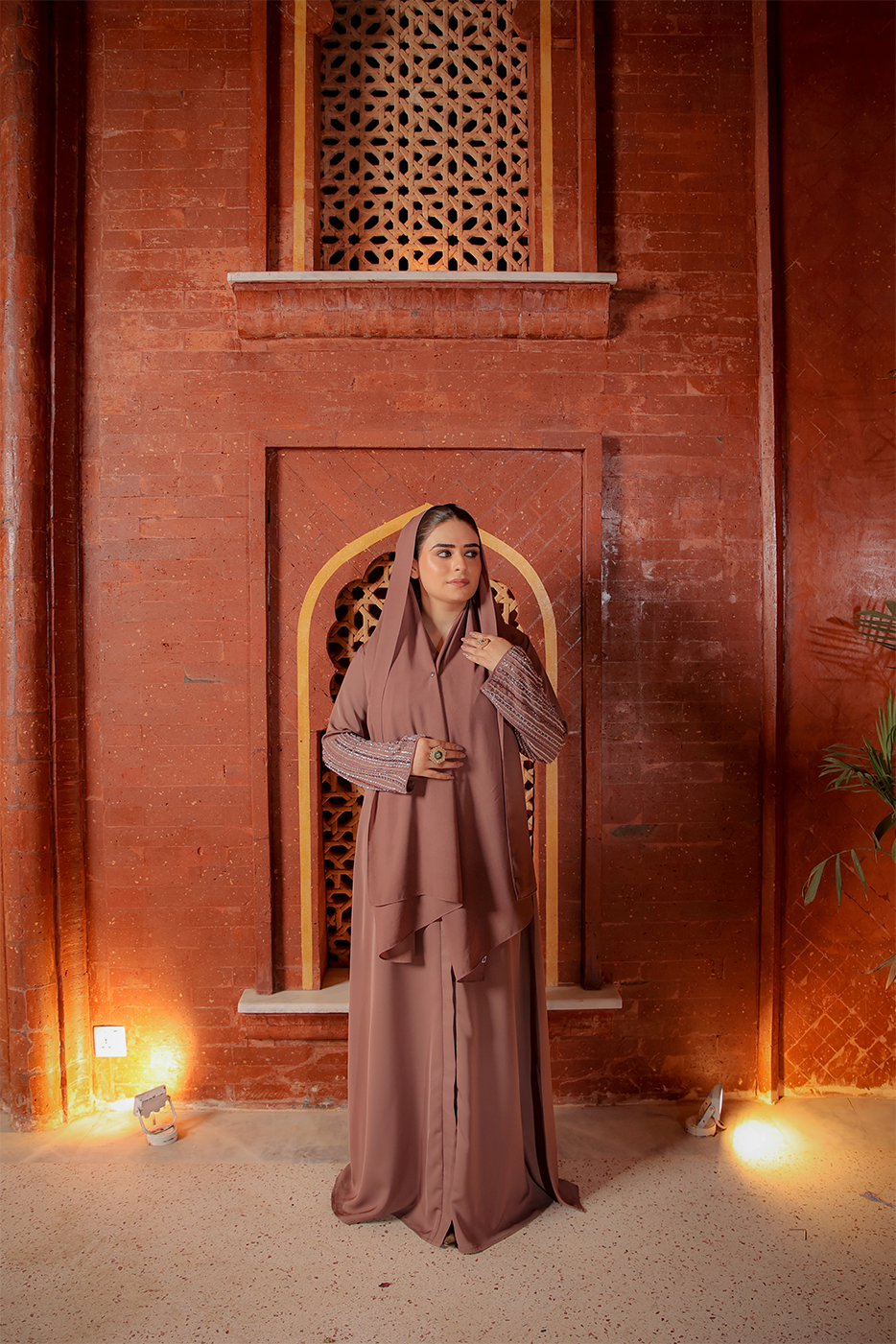 Mauve Radiance Abaya