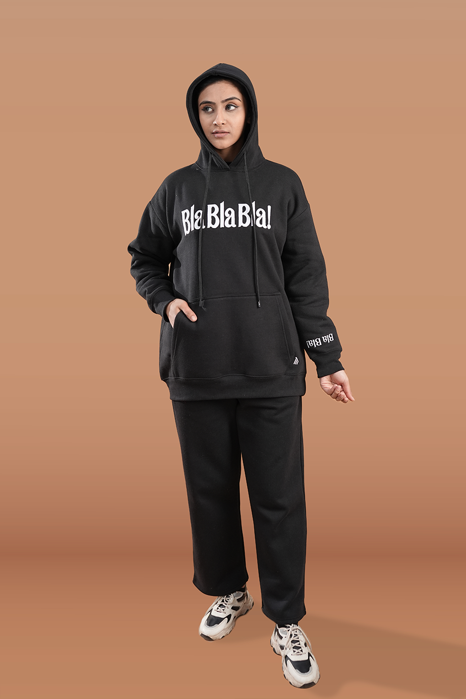 Women's Black Casual Hoodie