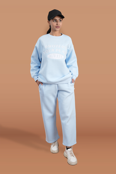 Women's Ice Blue Protect Your Peace Casual Set