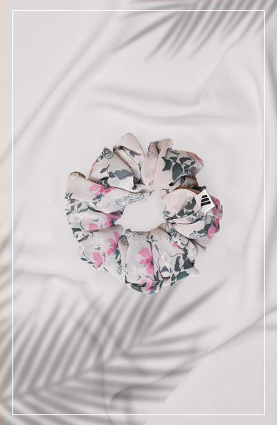 dusty floral scrunchies for hair online in Pakistan