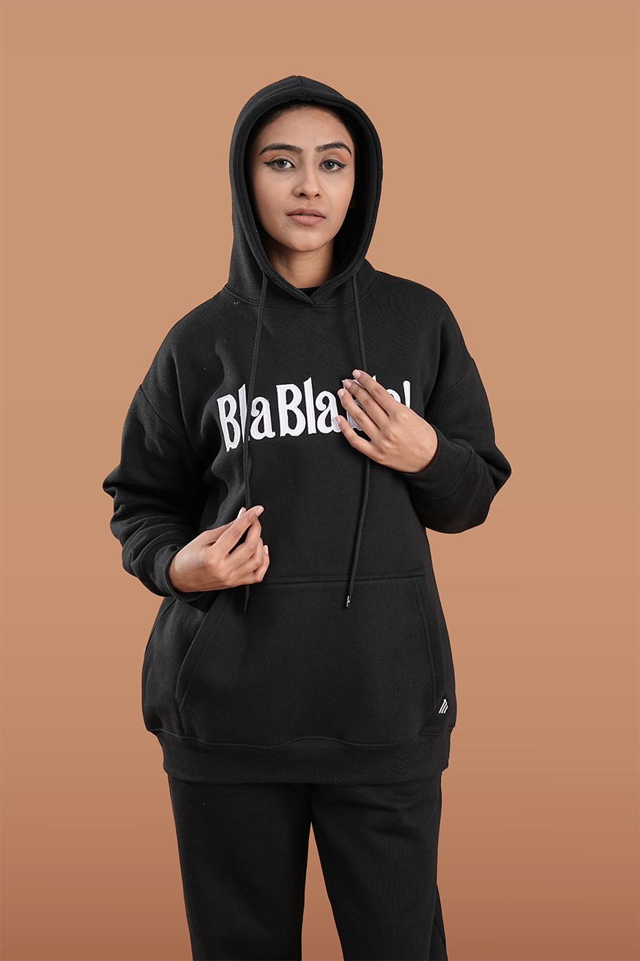 Women's Black Casual Hoodie