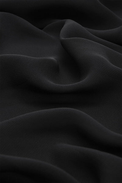Luxe Chiffon Hijab - Black