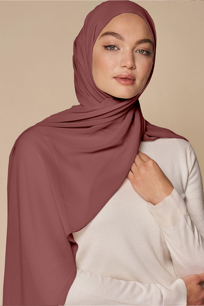 Luxe Chiffon Hijab - Fig
