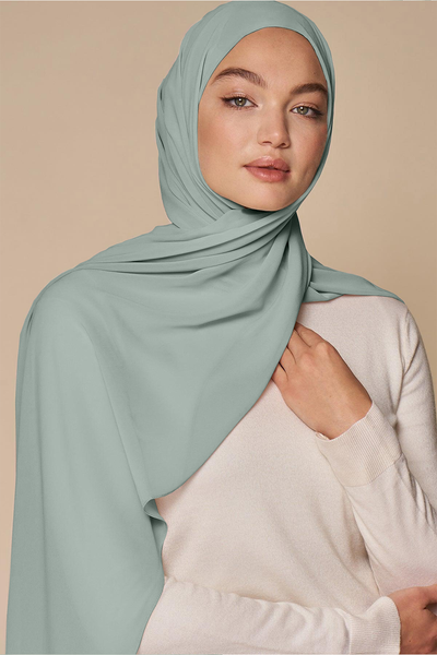 Luxe Chiffon Hijab - Mint