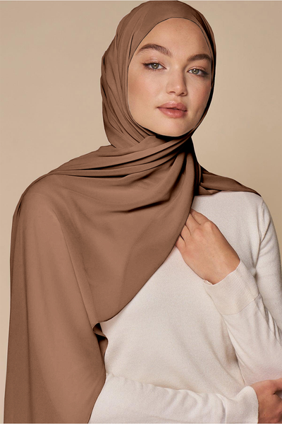 Luxe Chiffon Hijab - Mink