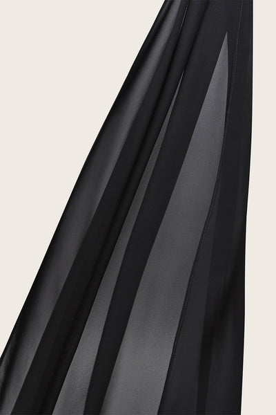 Luxe Chiffon Hijab - Black