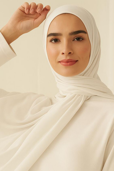 Luxe Chiffon Hijab - Ivory