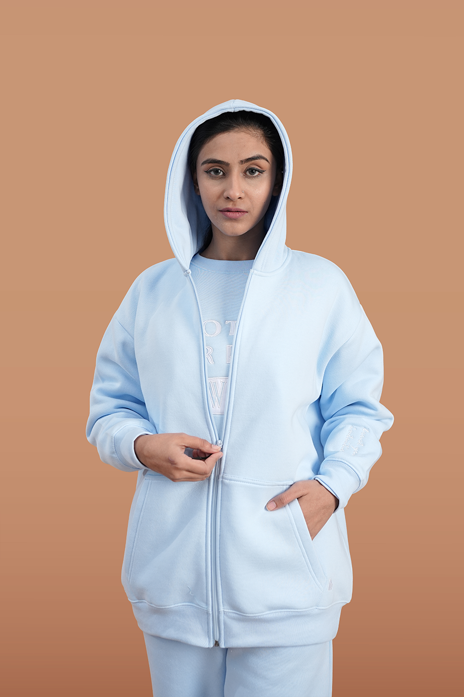 Women's Ice Blue Protect Your Peace Casual Set