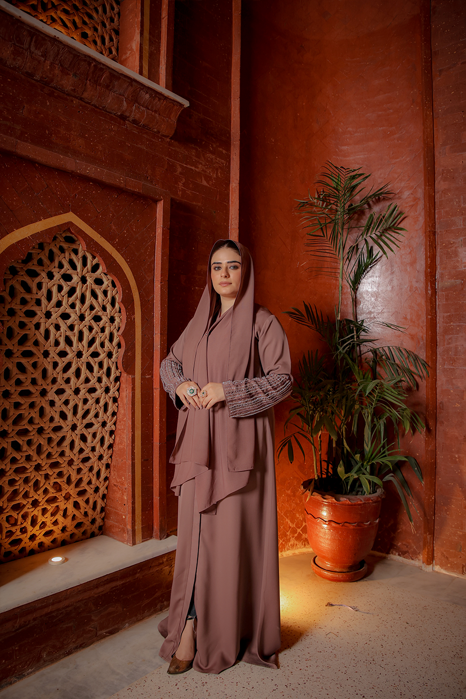 Mauve Radiance Abaya