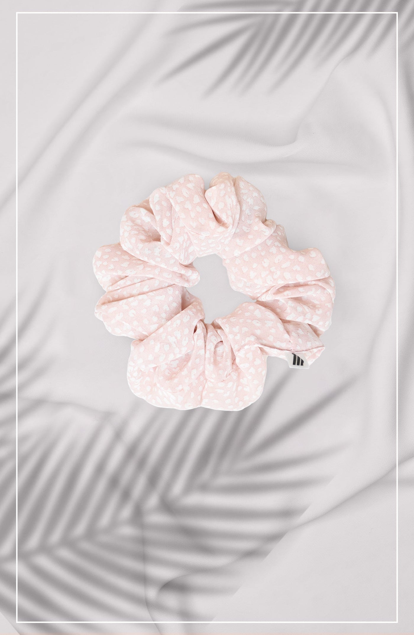 light pink floral Scrunchie for hair