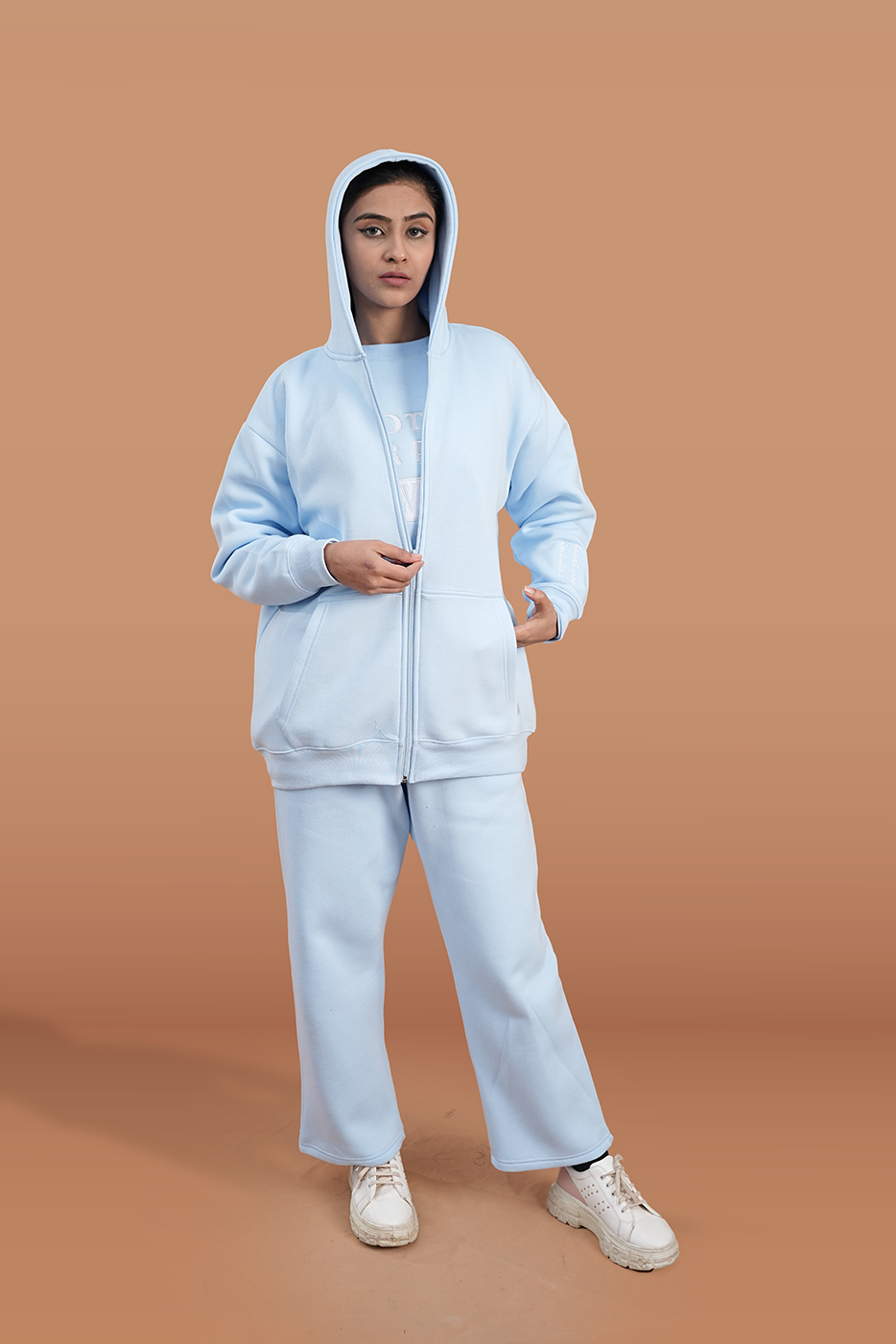 Women's Ice Blue Protect Your Peace Casual Set