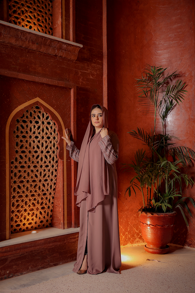 Mauve Radiance Abaya