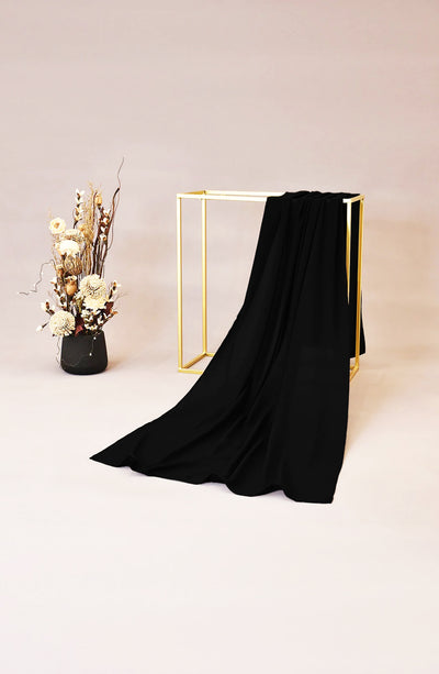 black wool chiffon hijab in pakistan