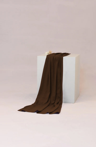 chocolate georgette hijab online in pakistan 