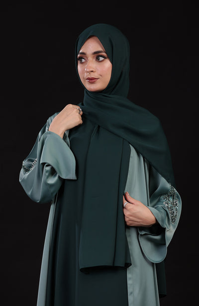 dark green hijab for women