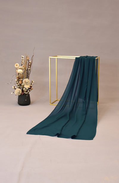 wool chiffon hijab in deep zinc colour