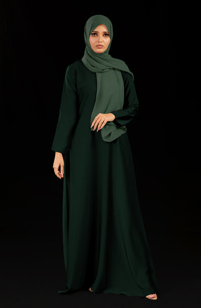 Emerald Front Close Abaya by Malbus