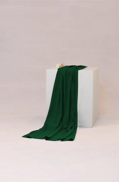 green georgette hijab by malbus