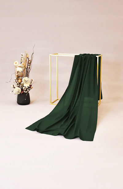 wool chiffon hijab in green colour