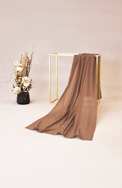 light brown signature hijab in chiffon colour