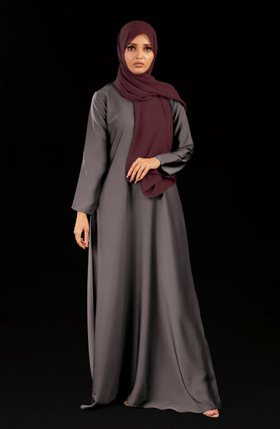 Light Mauve Front Closed Abaya in Pakistan