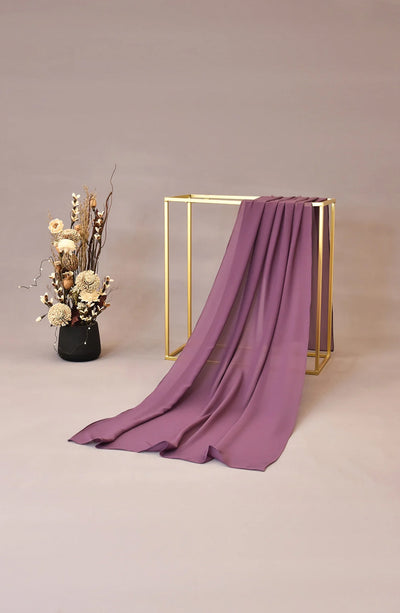 wool chiffon hijab in lilac colour