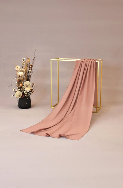 nude peach chiffon hijab for women