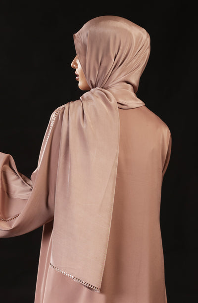 ornate silk hijab for women