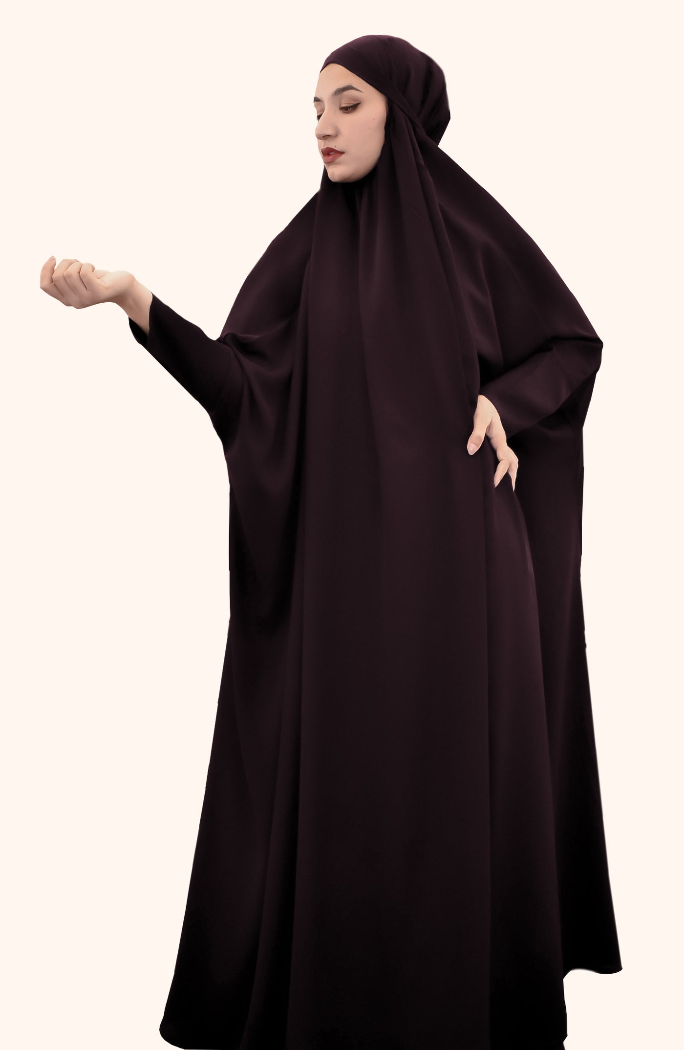 raisin purple jilbab