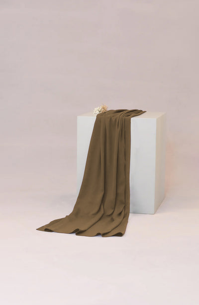 sand brown georgette hijab for women