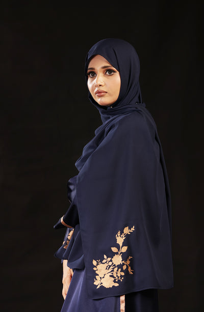 dark blue hijab for women