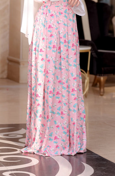 buy pink floral skirt for women in pakistan