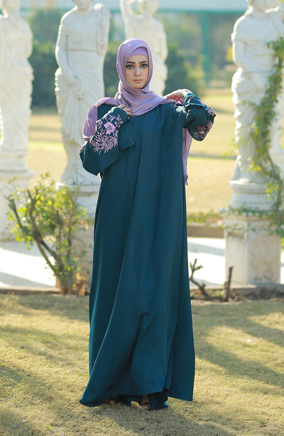 Laud Lavender Abaya For Women - Symbolic Modesty Icon in Sea Green