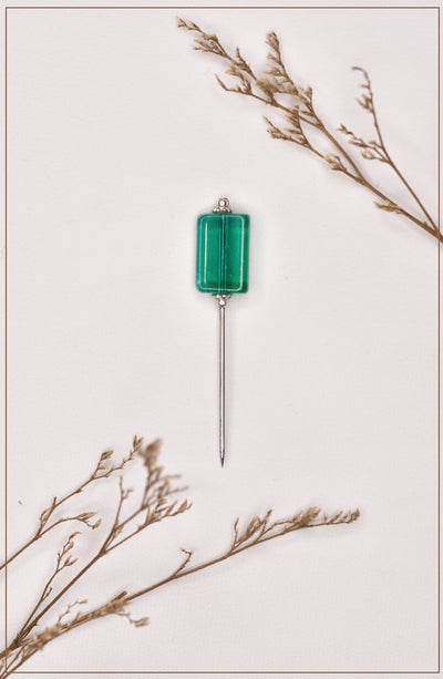 crystal emerald hijab pin