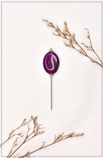 Lavender Crystal Hijab Pin