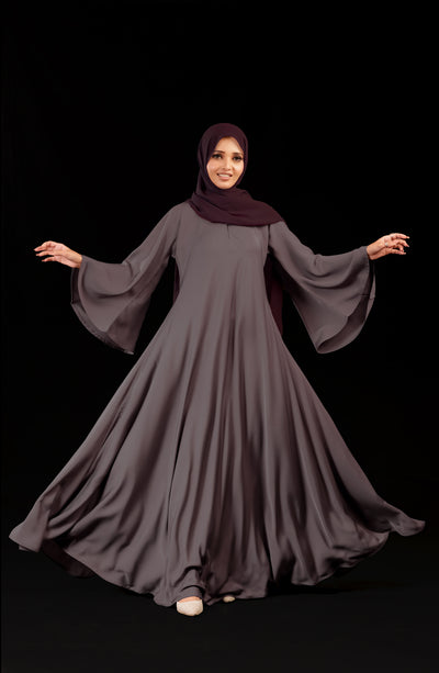 light mauve umbrella abaya by malbus