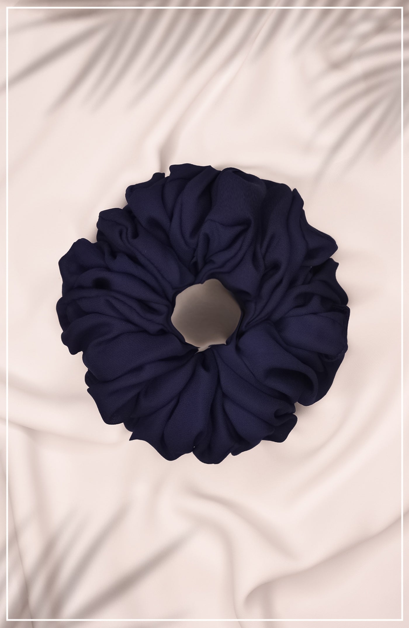 navy blue volumizer scrunchie for hijab