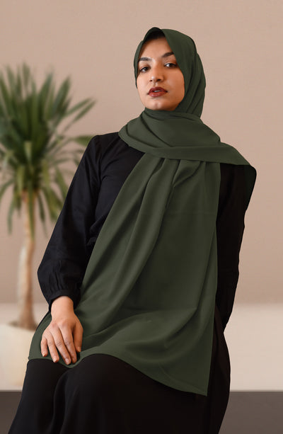 pistachio georgette hijab in pakistan