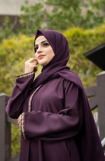 raisin purple abaya online in pakistan