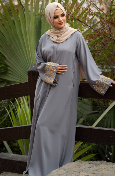 sage green abaya for women