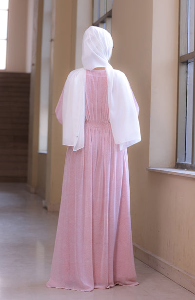 light pink long maxi dress for ladies 