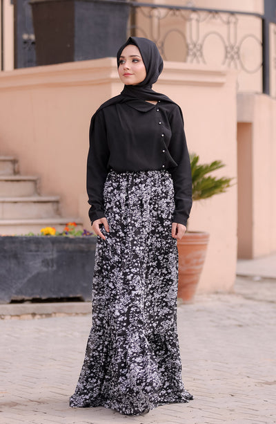 smokey long skirt with top online in pakistan