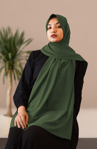 teal green chiffon hijab in pakistan