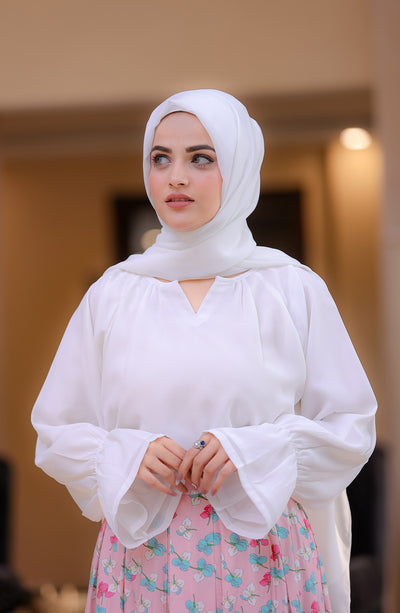 women with white top and hijab in pakistan
